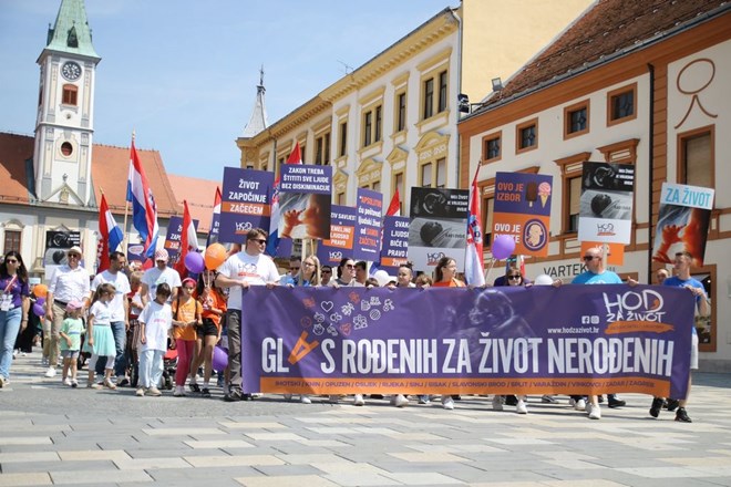 Hod za život obitelj i Hrvatsku u Varaždinu